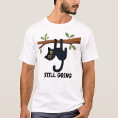 Motiverende Hangende Kat Ontwerp T-shirt (Voorkant)