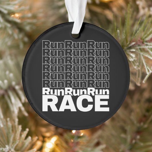 Motiverende hardloopcitaat voor in training - Ren  Ornament (Boom)