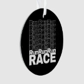 Motiverende hardloopcitaat voor in training - Ren  Ornament (voorkant)