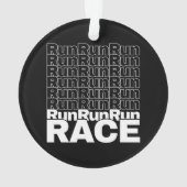 Motiverende hardloopcitaat voor in training - Ren  Ornament (achterkant)