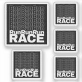 Motiverende hardloopcitaat voor in training - Ren  Sticker (Voorkant)