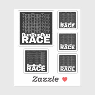 Motiverende hardloopcitaat voor in training - Ren  Sticker
