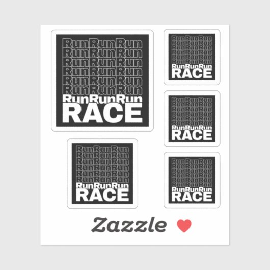 Motiverende hardloopcitaat voor in training - Ren  Sticker (Vel)