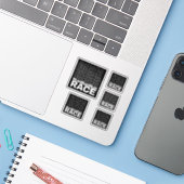Motiverende hardloopcitaat voor in training - Ren  Sticker (Laptop met iPhone)