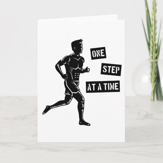 Motiverende hardloopquote Zwart Kaart (Voorkant)