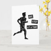 Motiverende hardloopquote Zwart Kaart (Gele Bloem)
