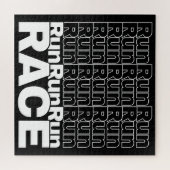 Motiverende hardloopster in opleiding quote - hard legpuzzel (Horizontaal)