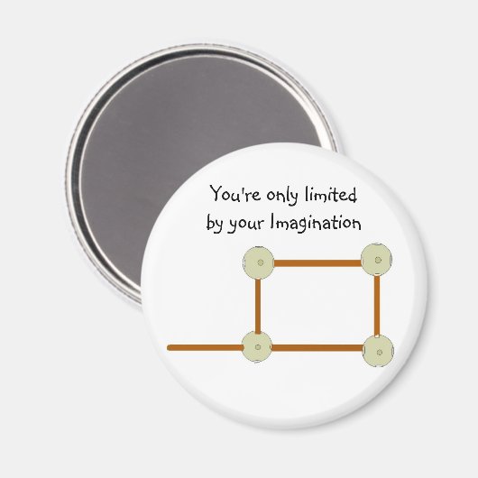 Motiverende houten bouwstenen magneet (Voorkant / Achterkant)