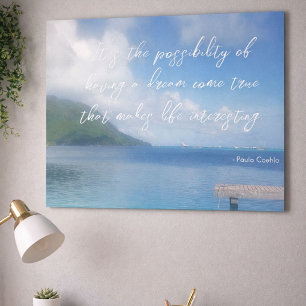 Motiverende Inspirerende Blauwe Oceaan Citaat Poster