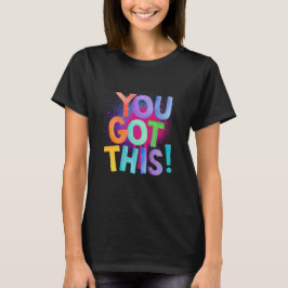 Motiverende Inspirerende Quote "Je kan het" T-shirt