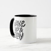 Motiverende Inspirerende Quote om Wakker te Worden Mok (Voorkant links)