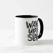 Motiverende Inspirerende Quote om Wakker te Worden Mok (Voorkant rechts)