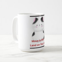 Motiverende kat grafische T-shirt