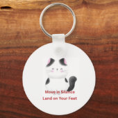 Motiverende kat graphics sleutelhanger (Voorkant)
