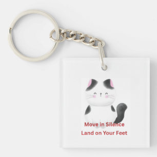Motiverende kat graphics  sleutelhanger