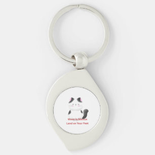 Motiverende kat graphics  sleutelhanger