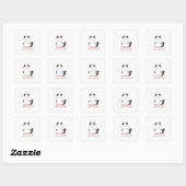 Motiverende kat graphics  vierkante sticker (Vel)