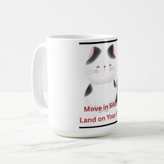 Motiverende Kat Koffiemok (Voorkant links)