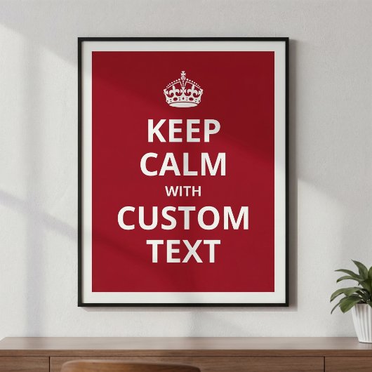 Motiverende Keep Calm Quote - Grappige Kantoor Poster