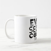 Motiverende koffiemok 'Elke seconde telt' (Links)