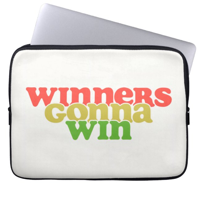 Motiverende laptophoes laptop sleeve (Voorkant)