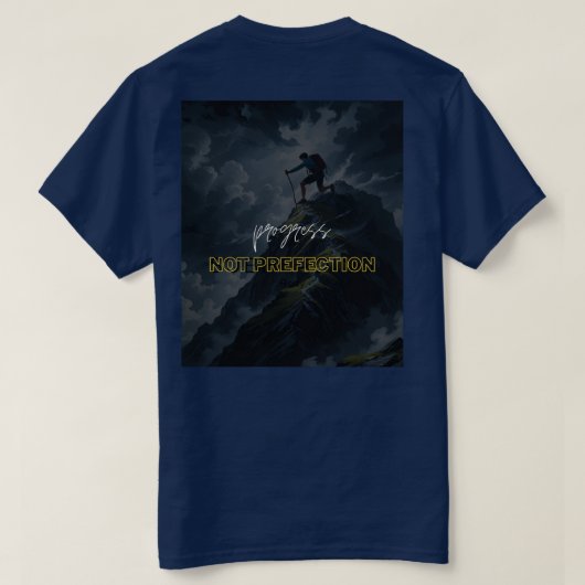 Motiverende mannen t-shirt (Design achterkant)