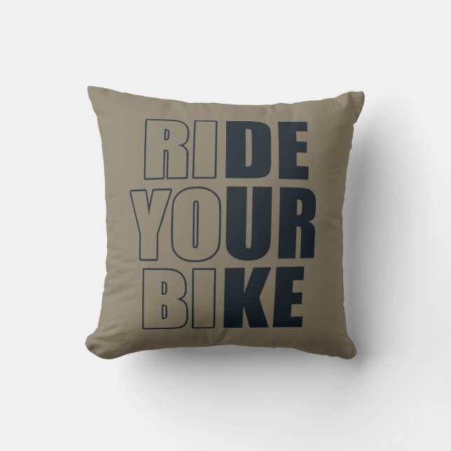 Motiverende Mountainbike Quote - Grappige Fiets Kussen (Voorkant)