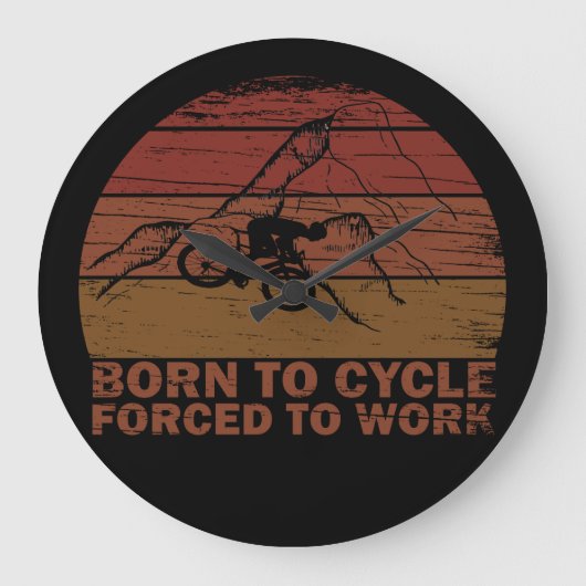 Motiverende Mountainbike-quote - Grappige fietsen Grote Klok (Voorkant)