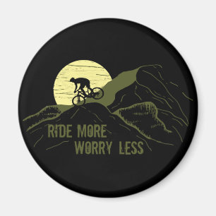 Motiverende Mountainbike-quote - Grappige fietsen Magneet