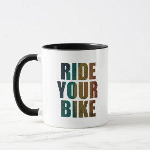 Motiverende Mountainbike-quote - Grappige fietsen Mok