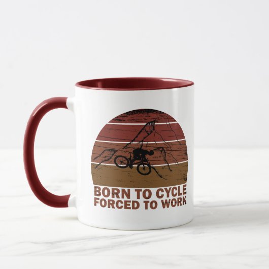 Motiverende Mountainbike-quote - Grappige fietsen Mok (Links)