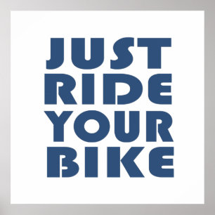 Motiverende Mountainbike-quote - Grappige fietsen Poster