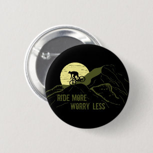 Motiverende Mountainbike-quote - Grappige fietsen Ronde Button 5,7 Cm
