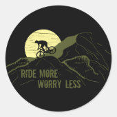 Motiverende Mountainbike-quote - Grappige fietsen Ronde Sticker (Voorkant)