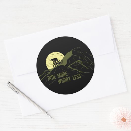 Motiverende Mountainbike-quote - Grappige fietsen Ronde Sticker (Envelop)