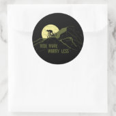 Motiverende Mountainbike-quote - Grappige fietsen Ronde Sticker (Tas)