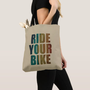 Motiverende Mountainbike-quote - Grappige fietsen Tote Bag