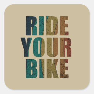 Motiverende Mountainbike-quote - Grappige fietsen Vierkante Sticker