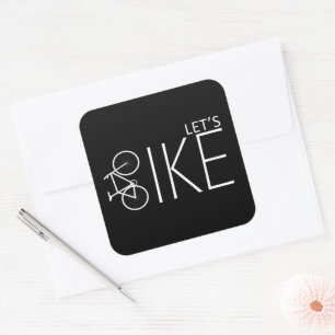 Motiverende mountainbike-quotes vierkante sticker