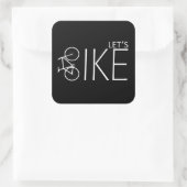 Motiverende mountainbike-quotes vierkante sticker (Tas)