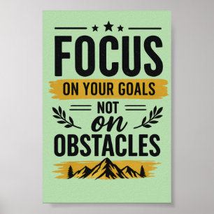 Motiverende Muur Kunst Poster 'Focus Op Je Doelen'