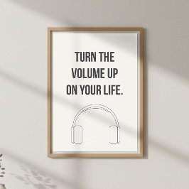 Motiverende Muziek Quote. Positieve Energie Poster