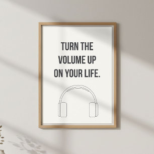 Motiverende Muziek Quote. Positieve Energie Poster