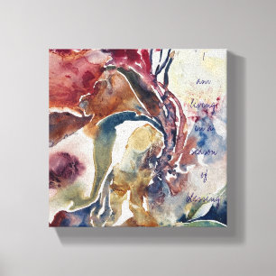 Motiverende op canvas gedrukte kunst afdruk