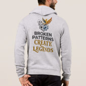 Motiverende Phoenix Zip-Up Hoodie (Achterkant)