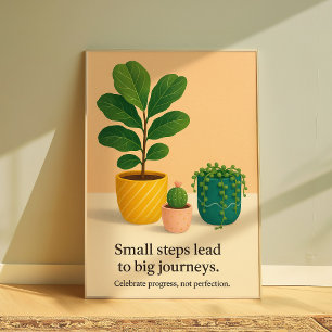 Motiverende Plant Quote Kunst, Inspirerende Zin Poster