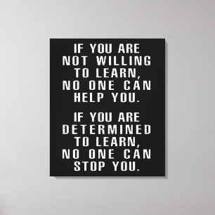 Motiverende, positieve citaten, positieve uitsprak canvas afdruk