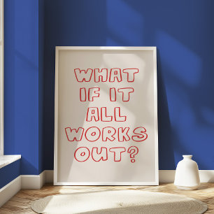 Motiverende positieve quote minimale handgeschreve poster