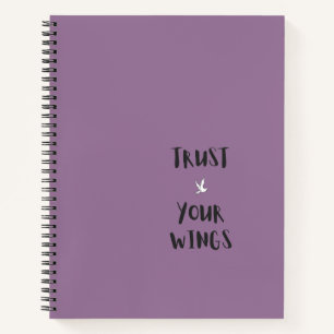 Motiverende positieve quote paarse notitieboek