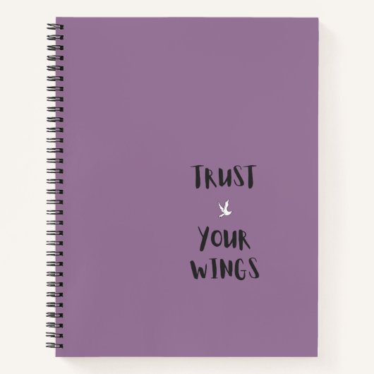 Motiverende positieve quote paarse notitieboek (Voorkant)